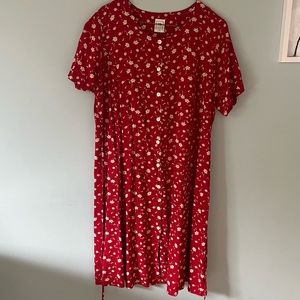 Motherhood Maternity Red Daisy Print Dress